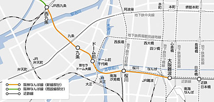 阪神なんば線 路線図