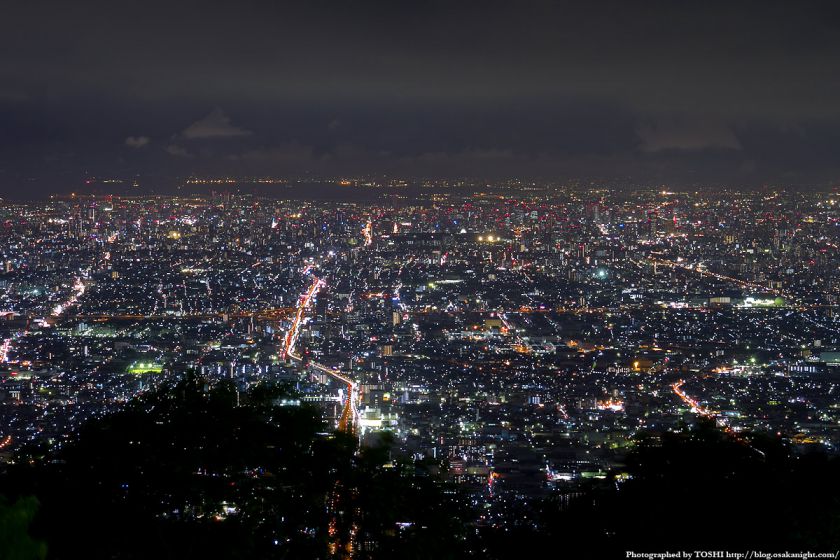 生駒山上遊園地からの大阪夜景 02