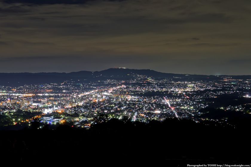 若草山から見た奈良の夜景 01