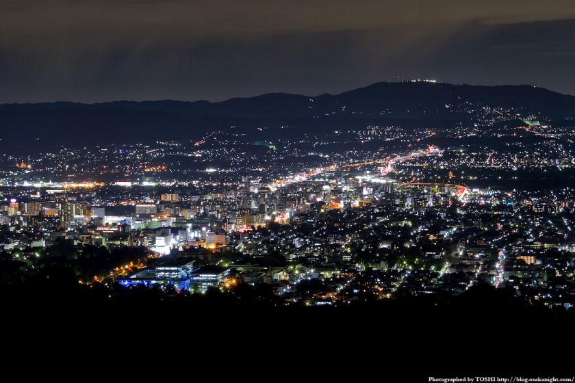 若草山から見た奈良の夜景 02