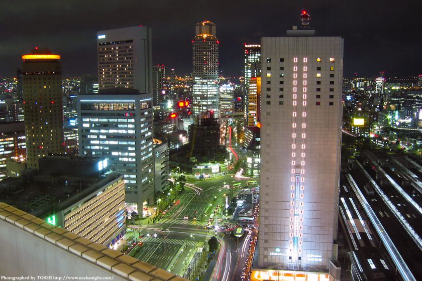 大阪駅前（梅田）の夜景 2002年頃