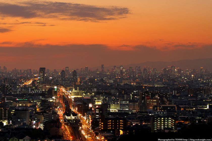 大阪の摩天楼 夕景 2011年11月