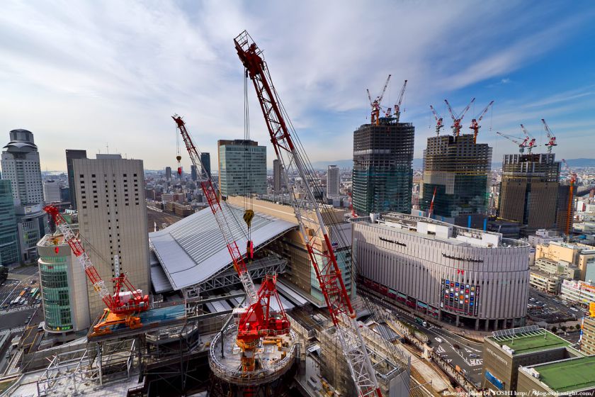 JR大阪駅周辺 俯瞰撮影 2012年1月