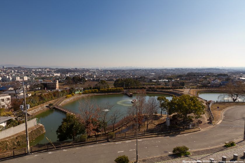 箕面スカイアリーナから大阪方面の眺望