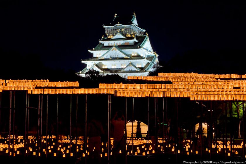 大阪城 城灯りの景 2012 西の丸庭園 夜景 02