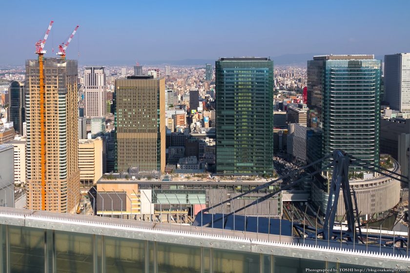 梅田スカイビルから見たグランフロント大阪 2012年10月