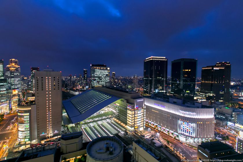 阪急グランドビルから見るJR大阪駅周辺 夜景