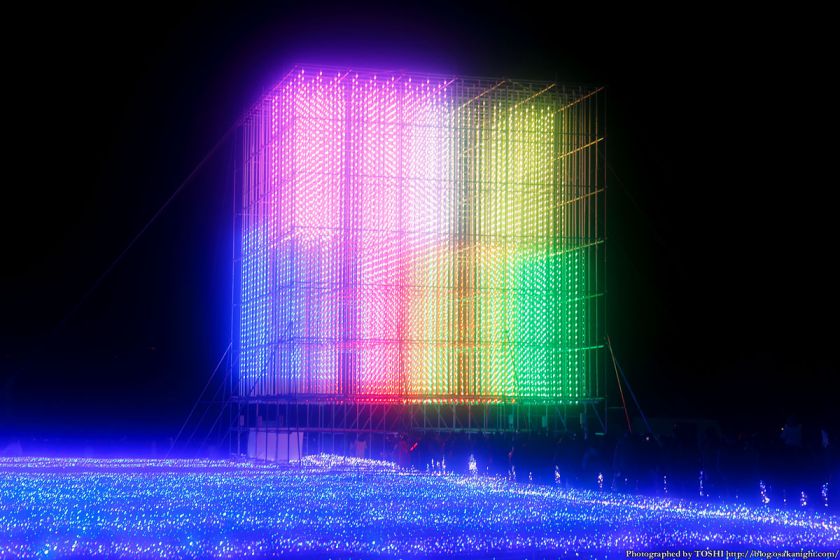大阪城 イルミネーション 2013 光のキューブ