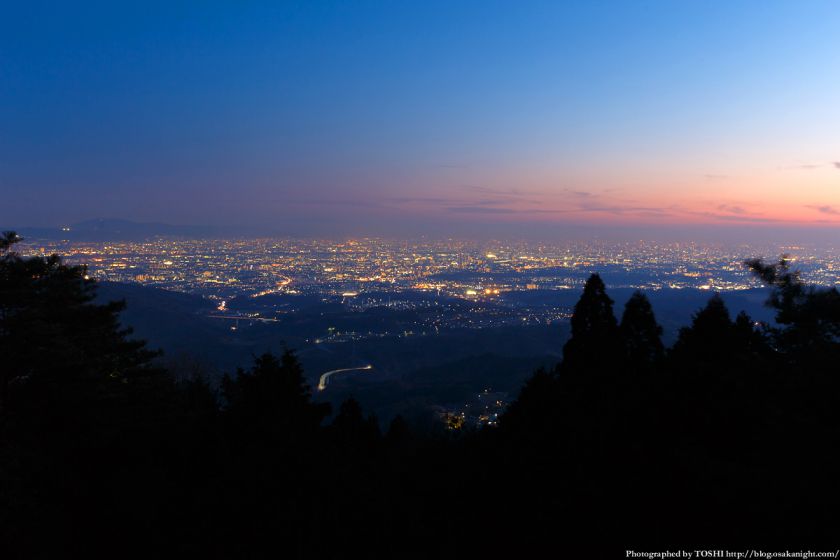 竜王山展望台からの夕景