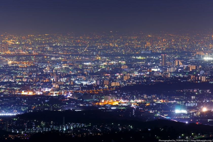 竜王山展望台 茨木市街 夜景