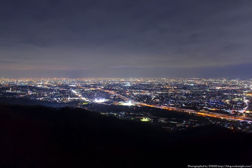 交野山 観音岩からの夜景 大阪方面