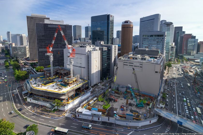 大阪駅前俯瞰 梅田1丁目1番計画ビル 2016年7月