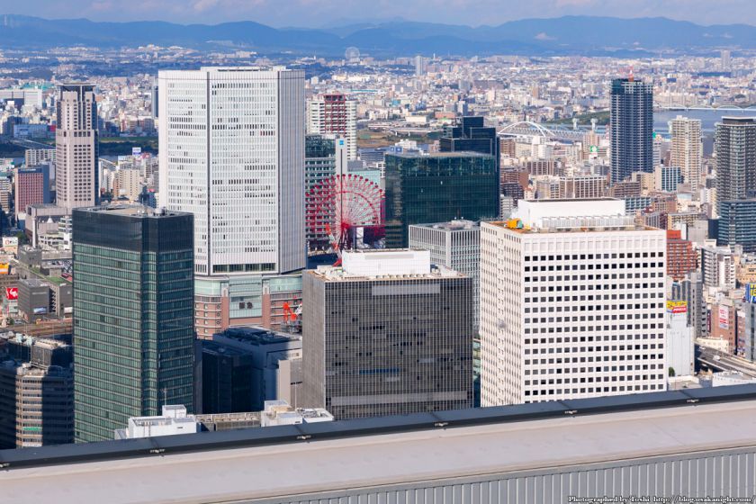 中之島フェスティバルタワー 屋上から北方向 阪急梅田駅方面