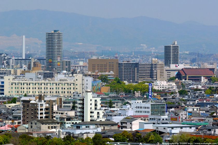 いのちの塔からの眺め 京阪守口市駅周辺