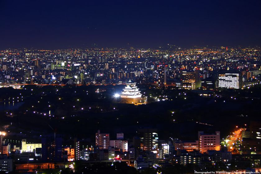 大阪城公園の夜景 from OAPタワー