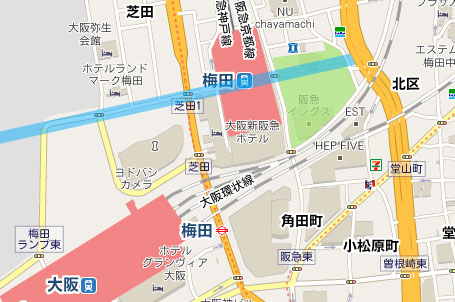 梅田東西道路計画MAP