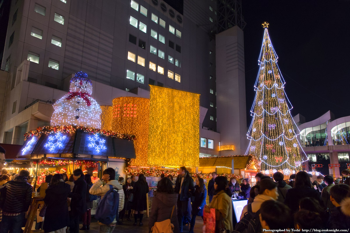 梅田周辺のクリスマスイルミネーション 16 大阪 At Night ブログ