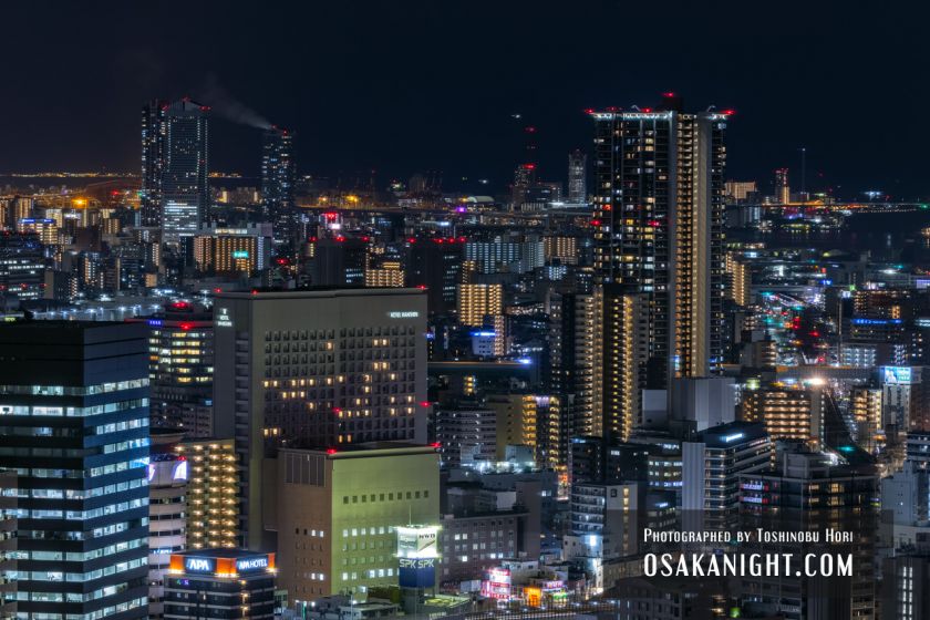ホテル阪急レスパイア大阪からの夜景 福島～大阪ベイエリア方面