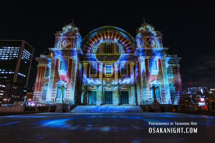 OSAKA光のルネサンス2022 大阪市中央公会堂壁面プロジェクションマッピング 01