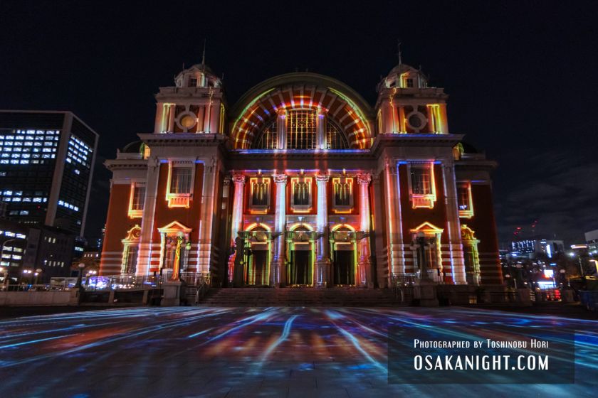 OSAKA光のルネサンス2022 大阪市中央公会堂壁面プロジェクションマッピング 03