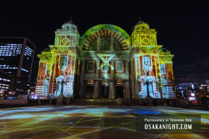 OSAKA光のルネサンス2022 大阪市中央公会堂壁面プロジェクションマッピング 04