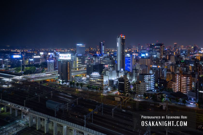 からくさホテルグランデ新大阪タワーからの夜景 新大阪駅方面