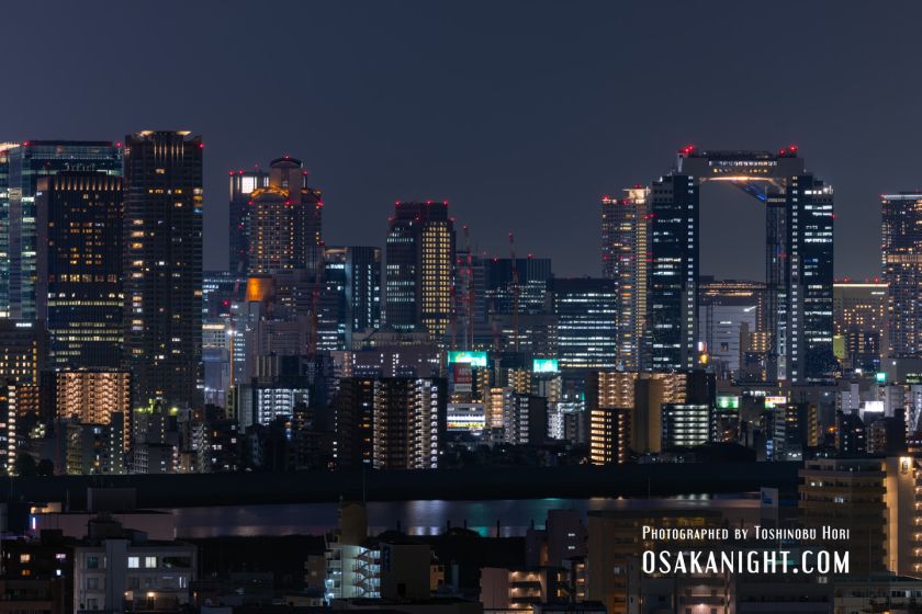 からくさホテルグランデ新大阪タワーからの夜景 梅田の高層ビル群 西梅田～梅田スカイビル