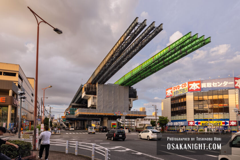 阪神高速14号松原線 喜連瓜破付近 橋梁大規模更新工事 2023年10月 01