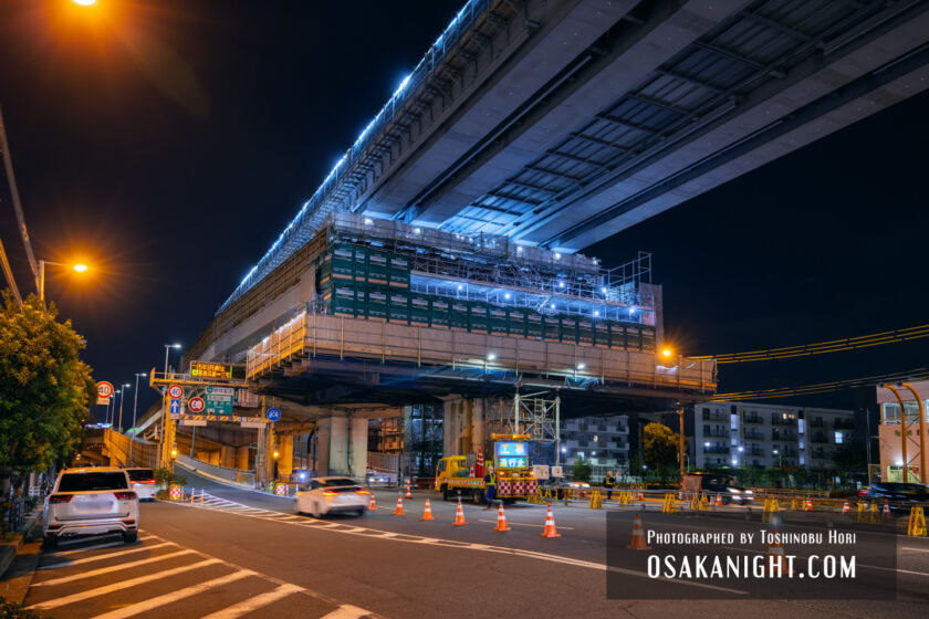 阪神高速14号松原線 喜連瓜破付近 橋梁大規模更新工事 2023年10月 11