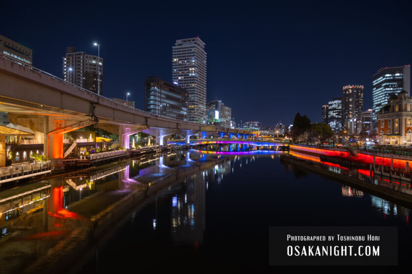 阪神高速橋脚 万博開催500日前 特別ライトアップ 09