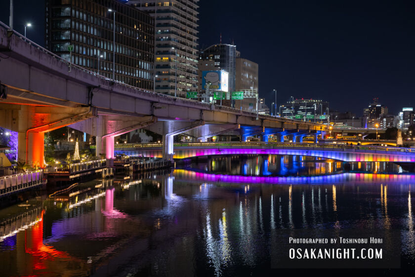 阪神高速橋脚 万博開催500日前 特別ライトアップ 10