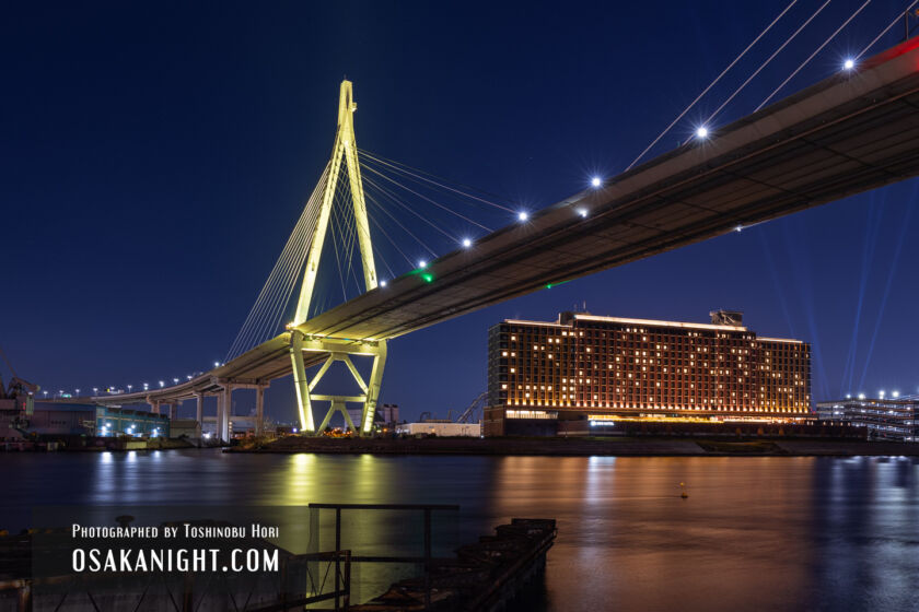 天保山大橋 ライトアップ(イエロー) 02