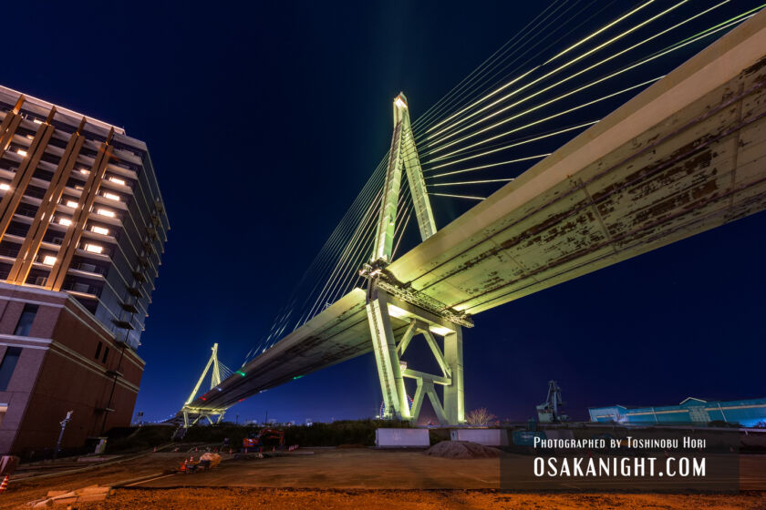 天保山大橋 ライトアップ(イエロー) 04