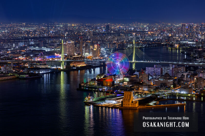 天保山大橋 ライトアップ(イエロー) 07