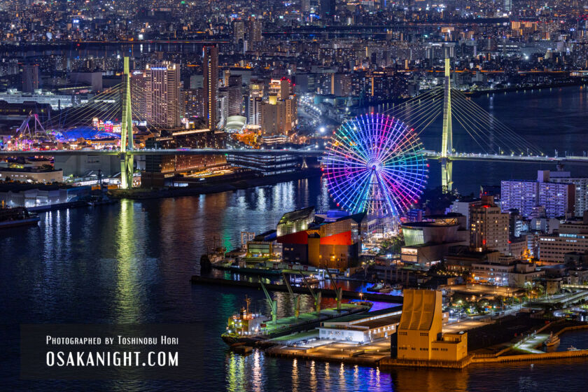 天保山大橋 ライトアップ(イエロー) 08